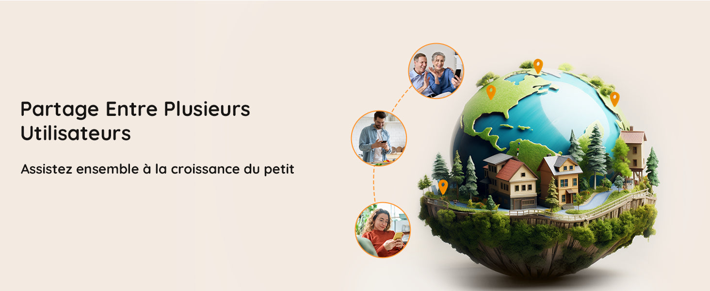 BOIFUN 2K 5" Baby Monitor Camera,  360° Rotation with Phone App, Colorful Night Lights,Motion Monitoring, Automatic Tracking