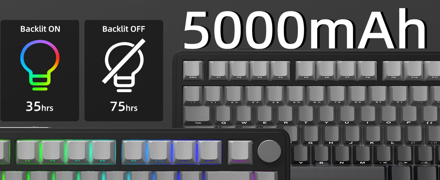 MAMBASNAKE x ATTACK SHARK X85 Gasket Mechanical Keyboard with Knob,75% Tri-Mode(BT5.0/2.4G/USB-C) Wireless Gaming Keyboard