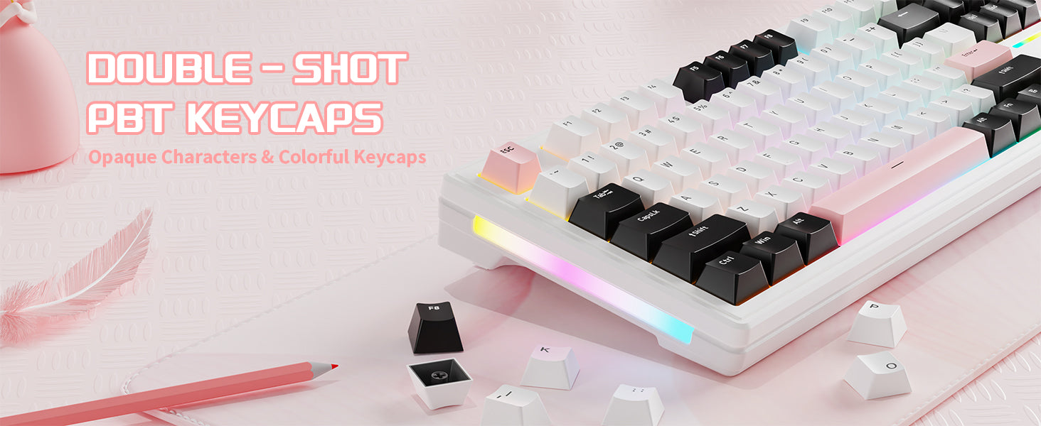 MAMBASNAKE x ATTACK SHARK M87 75% Wireless Gaming Keyboard, BT5/2.4G/Wired, 27 RGB Chroma Backlit