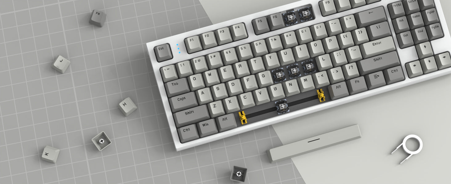 MAMBASNAKE x ATTACK SHARK RK86 RGB 75% Wireless Gasket Mechanical Keyboard,Triple Mode Bluetooth5.0/2.4G/USB-C