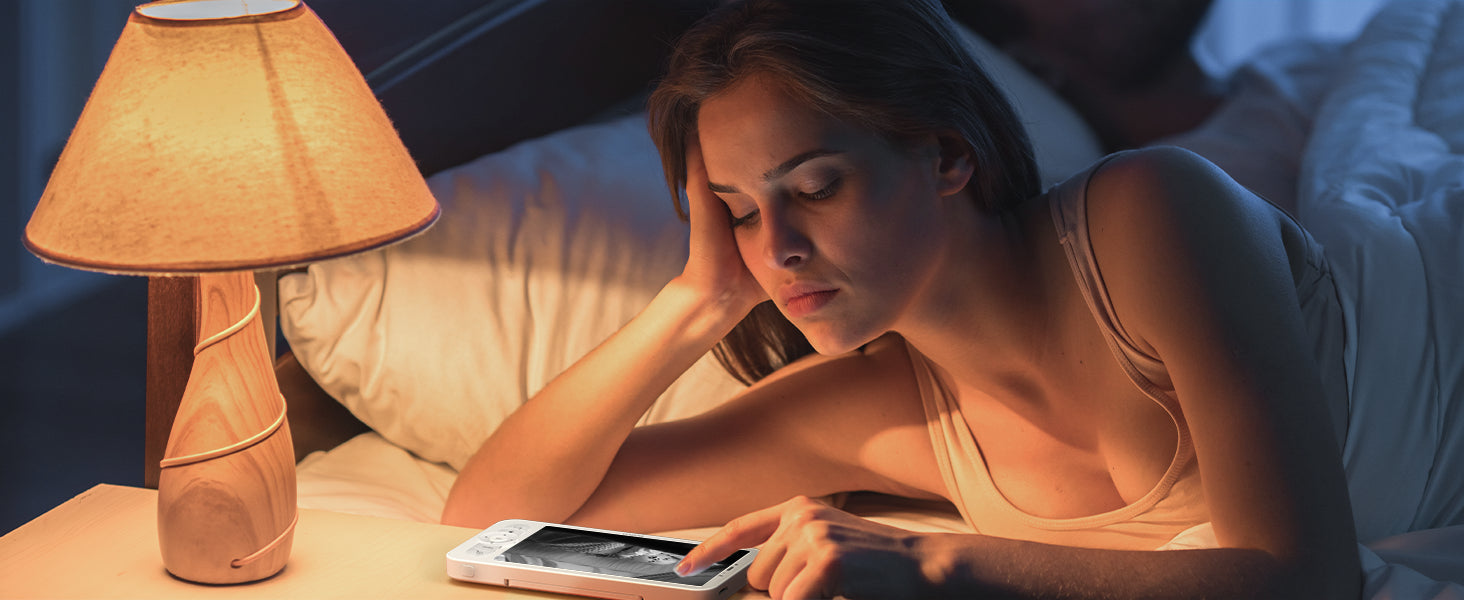 BOIFUN 1080P 5" Baby Monitor Camera, PTZ 355°Camera Baby Motion Monitoring and Automatic Tracking, Monitor and Smartphone