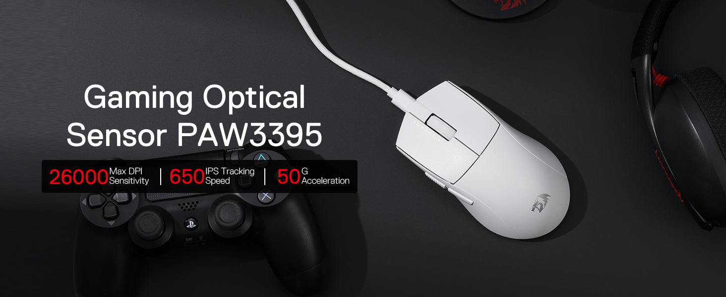 Redragon M996 Wired 8K 26,000 Max DPI 2.4G Gaming Mouse