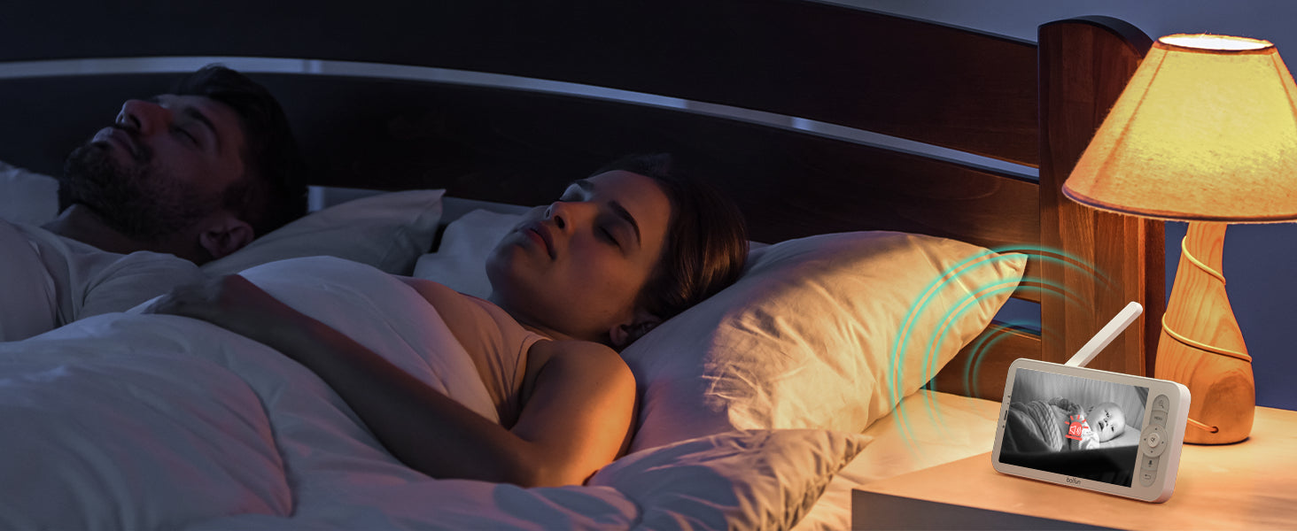 BOIFUN 1080P 5" Baby Monitor Camera, PTZ 355°Camera Baby Motion Monitoring and Automatic Tracking, Monitor and Smartphone