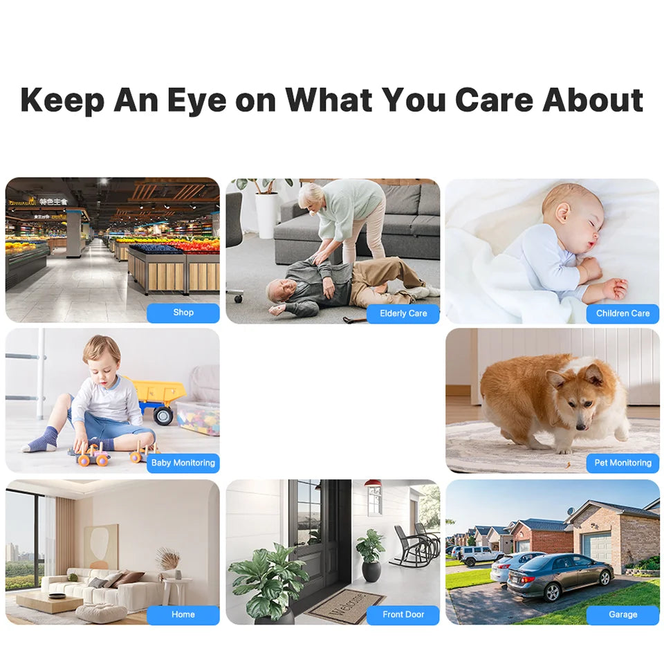 Vstarcam 2MP Indoor 2.4G WiFi Cameras for Home Security,Pet Baby Monitor, Spotlight Alarm,Pan & Tilt,APP Control,24/7 Recording