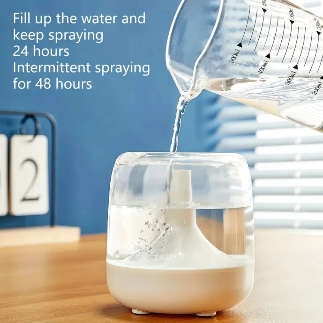 Ultrasonic Cool Mist Humidifier 21.98oz, USB Powered, Essential Oil Compatible, 7 Color Night Light, 2 Spray Modes, ABS Material