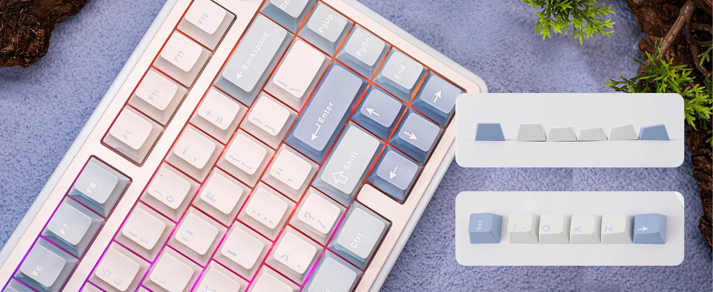 EPOMAKER x AULA F75 75% 80 Keys Hot-Swap Gasket Bluetooth 5.0/2.4G Wireless/Wired Mechanical Keyboard PBT Keycaps for Mac/Win