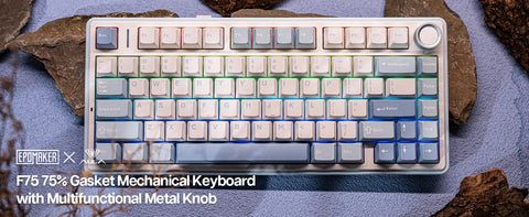 EPOMAKER x AULA F75 75% 80 Keys Hot-Swap Gasket Bluetooth 5.0/2.4G Wireless/Wired Mechanical Keyboard PBT Keycaps for Mac/Win