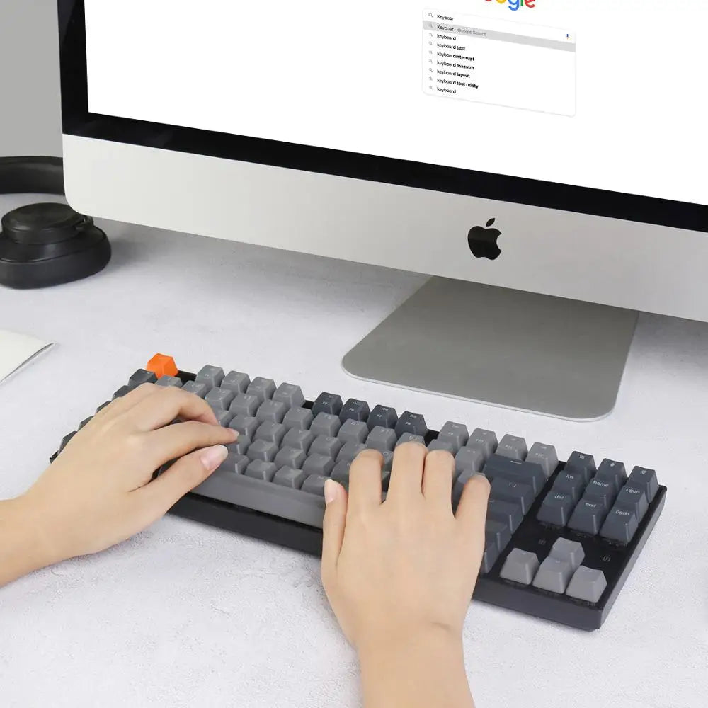 Keychron K8 A Wireless Bluetooth Mechanical Keyboard 87 Keys Gateron Switch White Backlight Keyboard for Mac Windows