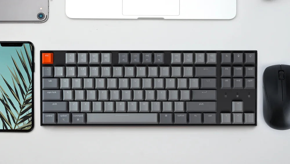 Keychron K8 A Wireless Bluetooth Mechanical Keyboard 87 Keys Gateron Switch White Backlight Keyboard for Mac Windows