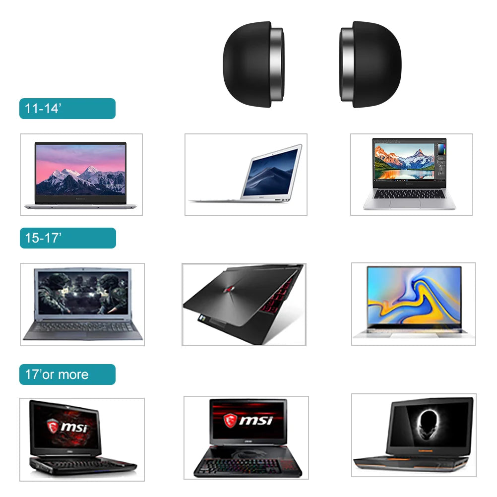 Oatsbasf Laptop Stand Portable Cooling Pad For MacBook Pro Air Mushroom Tablet Holder Mini Magnetic Notebook Support Bracket