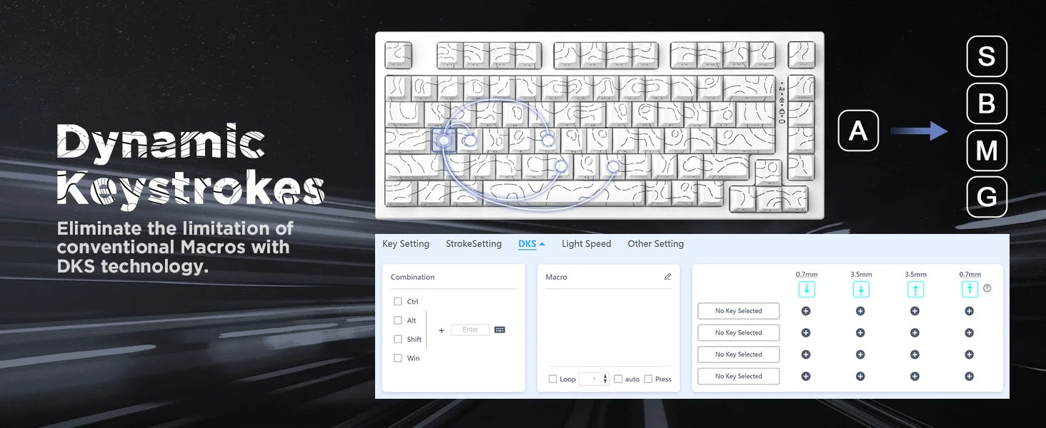 YUNZII RT80 Hall Effect 8K Rapid Trigger Gaming Mechanical Keyboard, 82-Key Wireless Adjustable Actuation Magnetic Hot Swap Keeb