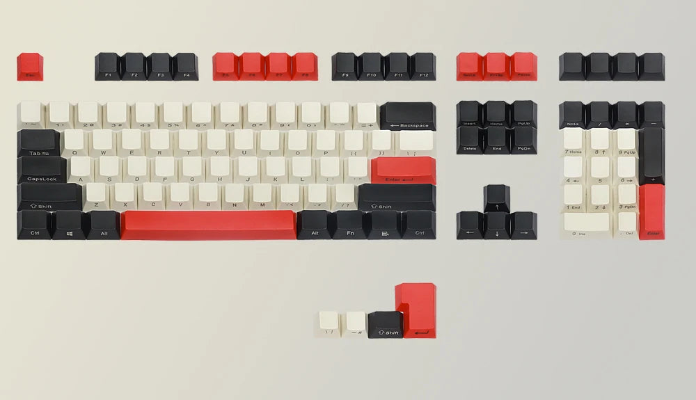 Keycaps Side Printed PBT Cherry MX Key Caps for 61/87 TKL/104/108 MX Switches Mechanical Keyboard