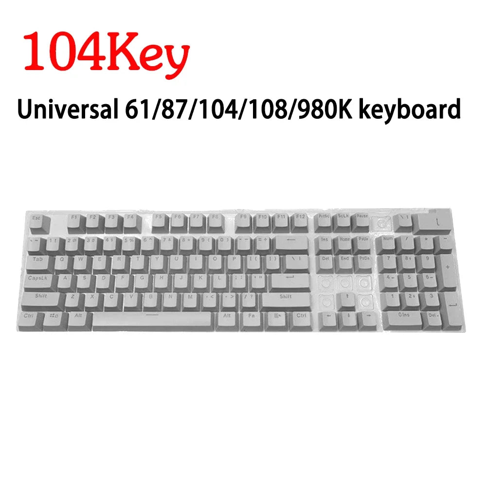 104pcs ABS Universal Mechanical Keyboard Keycaps Ergonomic Blank Keycaps For Cherry MX Keyboard Replacement Backlit Key Cap