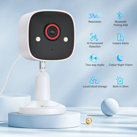 2K Indoor WiFi Home Security Camera 2-Way Audio Cloud & SD Card Storage Ai Detection 3MP HD Smart Home Baby Monitor Pet Dog Cam