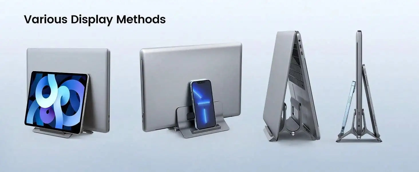 SODI Vertical Laptop Stand For Desk Gravity Auto Lock Vertical Stand Aluminum Laptop Vertical Dock Stand Holder