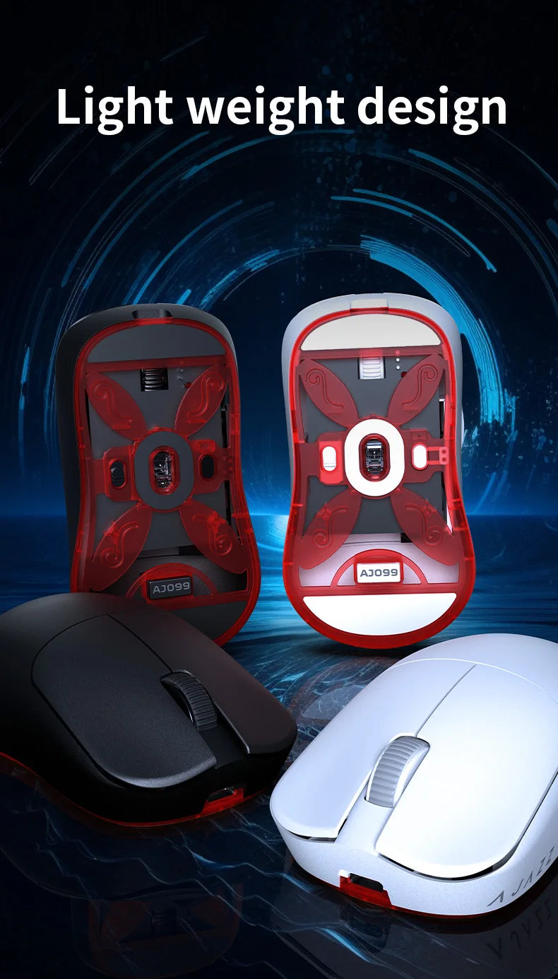 Ajazz AJ099 Wireless 2.4GHz + Wired Gaming Mouse PAW3311 for Gaming Laptop PC Optical Mice 12000DPI Max