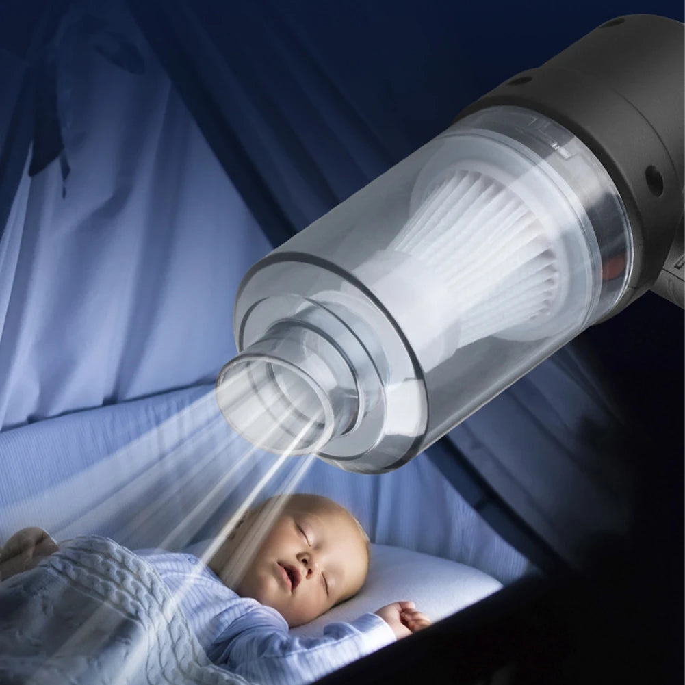 Wireless Auto Vacuum USB Charging Car Vacuum Mini Vacuum Cleaner Deep Cleaning 3500pa Suction for Home Car Pet Hair and Office