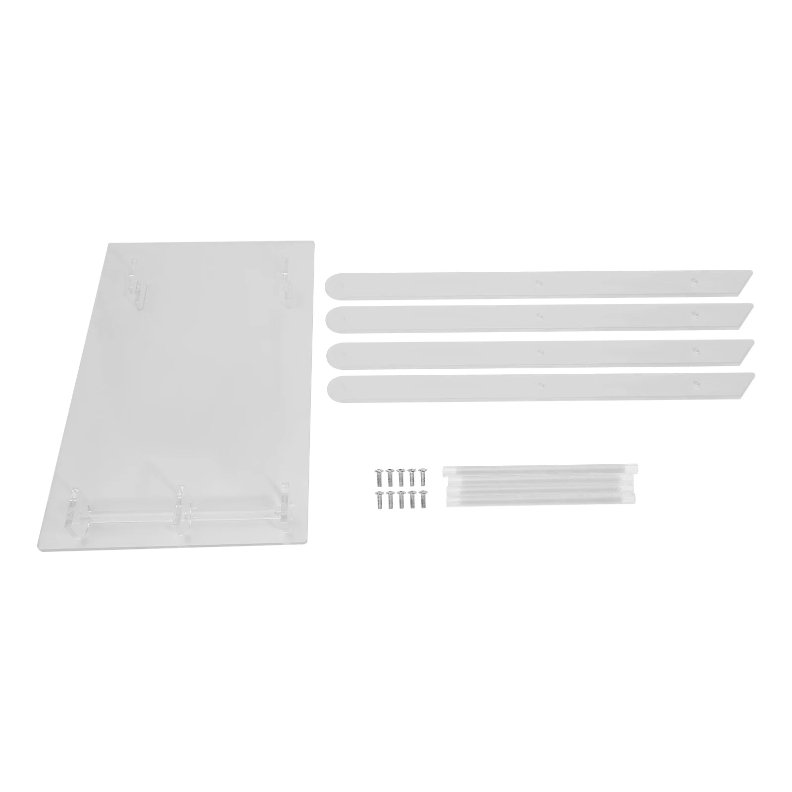 Acrylic Laptop Stand, Foldable X-Design with 22lb Capacity, 23.07" Height, 18.6x11.9" Clear Tabletop for Home/Office Use