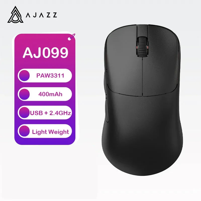 Ajazz AJ099 Wireless 2.4GHz + Wired Gaming Mouse PAW3311 for Gaming Laptop PC Optical Mice 12000DPI Max
