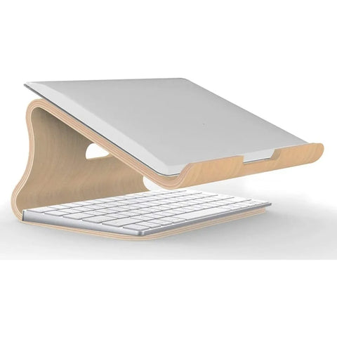 SAMDI Wooden Laptop Stand Wooden Cooling Stand Holder Ventilated Laptop Stand Bracket Dock for MacBook Air Pro Retina Laptop PC