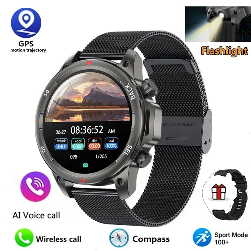 New DK68NFC Smart Watch Voice Assistant Bluetooth Call Heart Rate Monitoring GPS Sports Fitness Wireless Charging Smart Watches
