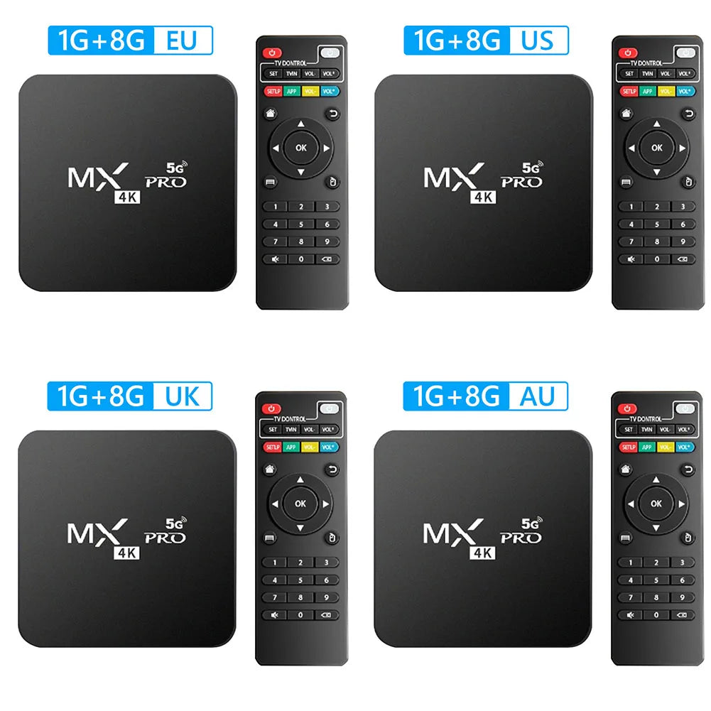 Smart TV Box MXQ-PRO 4K HD TV Box Android 12.0 2.4G 5G Dual-WIFI 3D Video Media Player 2GB RAM 16GB ROM Home Theater Set-top Box