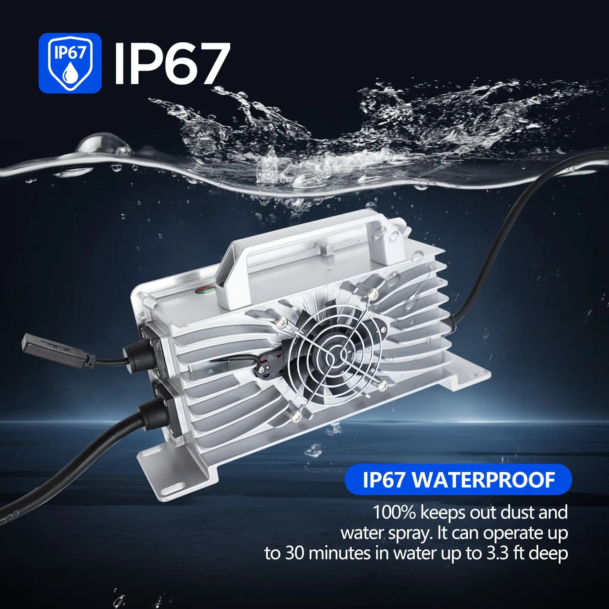 36V 18A Golf Cart Battery Charger for EZGO RXV TXT Club Car, Charger for Lead Acid Battery, IP67 Waterproof