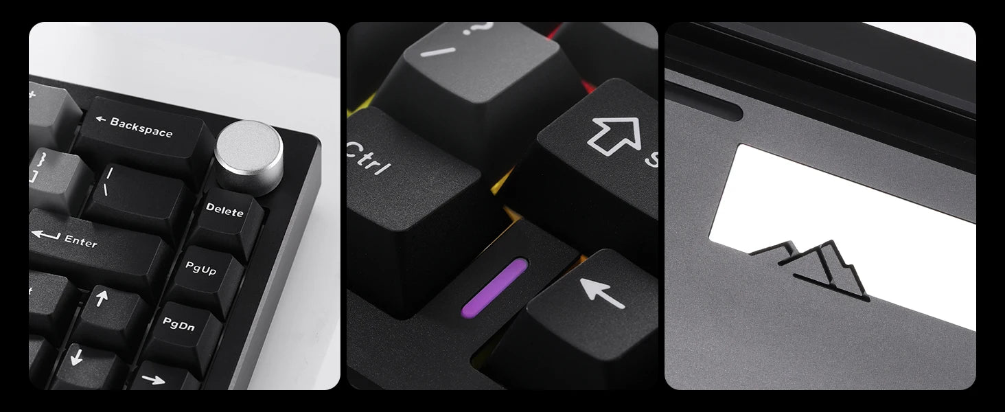 YUNZII AL68 Silver Wireless Custom Mechanical Keyboard, QMK/VIA Aluminum Keyboard, Hot Swap Gasket Gaming Keyboard with Knob