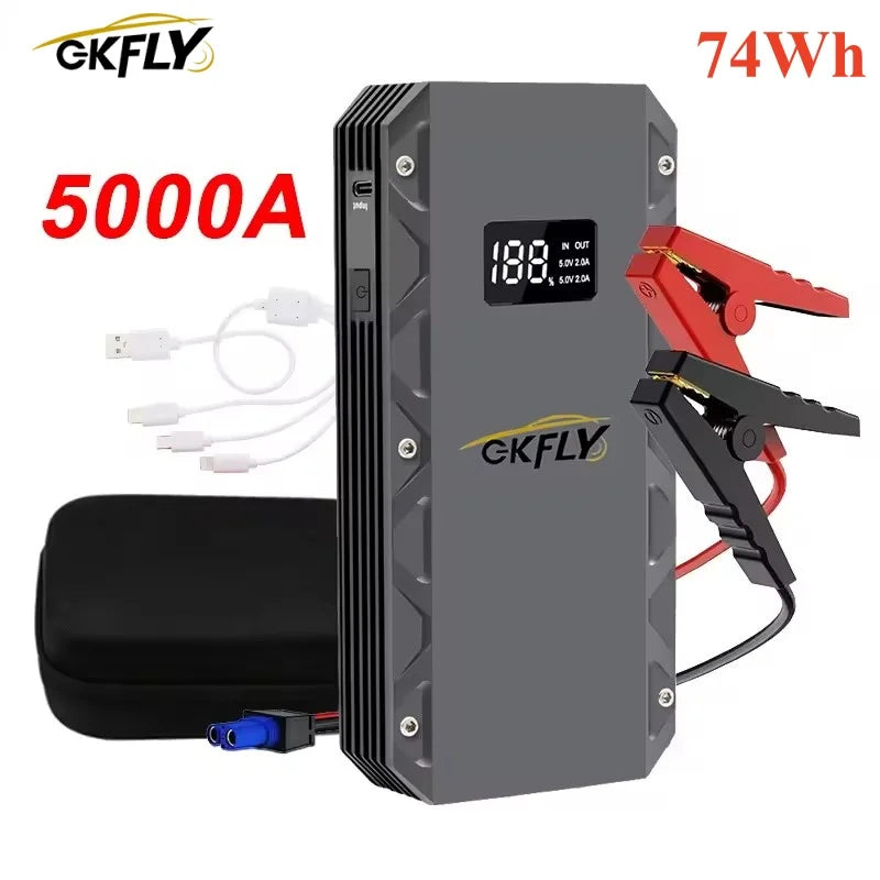 High Power 5000A Starting Device 12V Car Jump Starter Petrol Diesel Car Charger Starter Cables For Car Battery Booster Buster