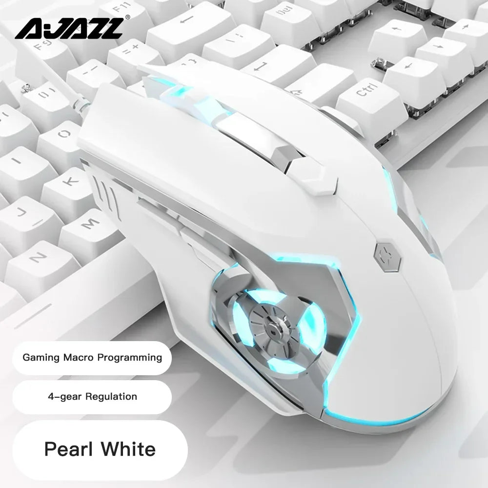 AJAZZ AJ120 Gaming Mouse Wired USB 6 Buttons 8000DPI Optical Mute E-sports Game Mouse Laptop computer office PC Accessories gift