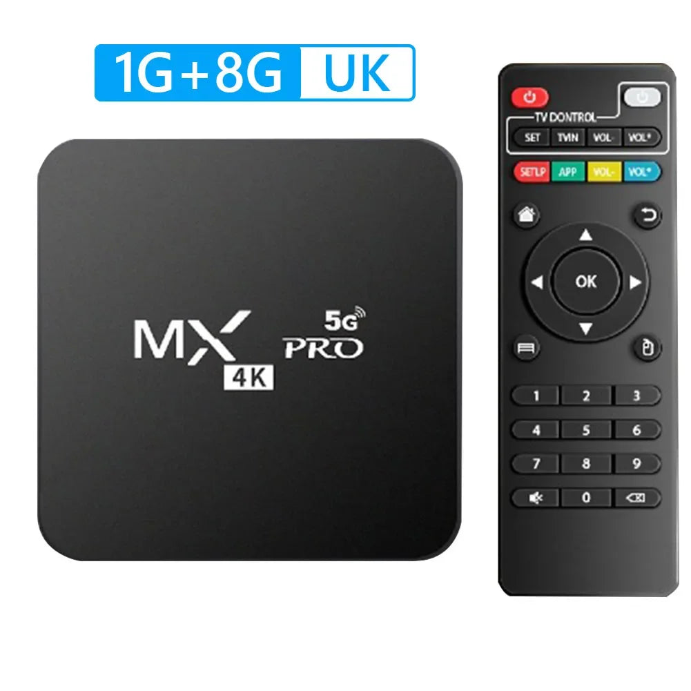Smart TV Box MXQ-PRO 4K HD TV Box Android 12.0 2.4G 5G Dual-WIFI 3D Video Media Player 2GB RAM 16GB ROM Home Theater Set-top Box