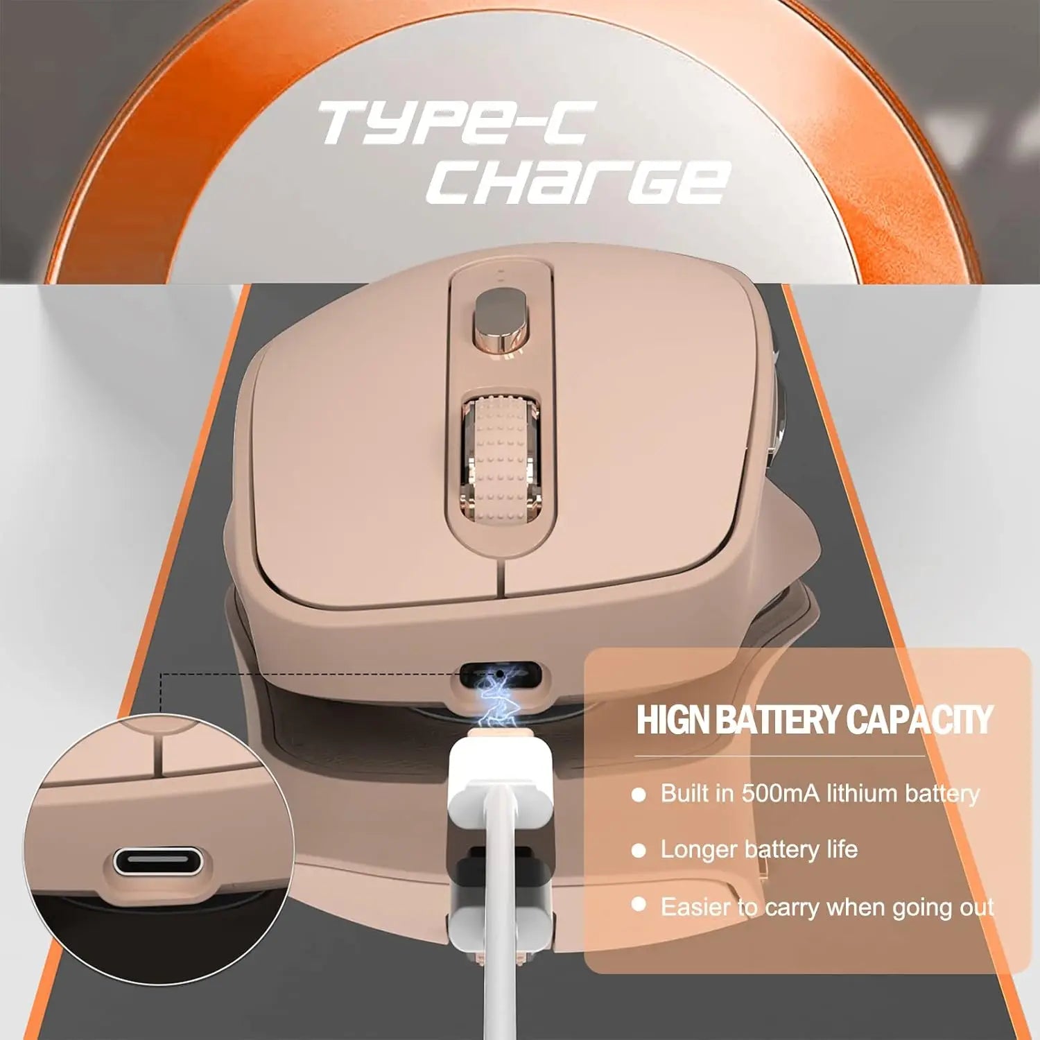 Ziyoulang X7 2.4G Wireless Mouse Dual Mode Office Type-C Rechargeable Gaming Mouse DPI PixArt 3212 M185 V2 Ultralight Mouse