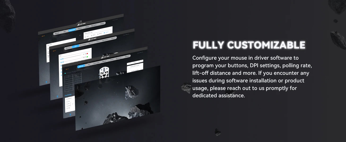 Attack Shark R3 Wireless Gaming Mouse,PAW3395 Up to 26K DPI 8KHz Return Rate,Magnesium Alloy 46G Ultralight Hollowed Design, Tri