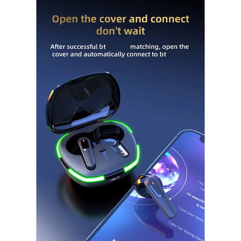 1 Pair Pro60 Tws Wireless Bluetooth-compatible Headset Low Latency Low Power Bass Stereo Music Gaming Earphone