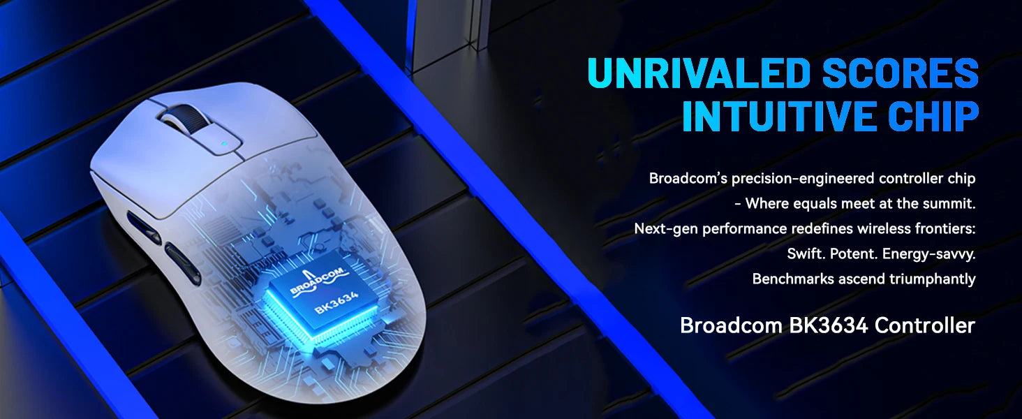 MAMBASNAKE M3 Wireless Gaming Mouse with Lightweight 39g,PixArt PAW3395 PRO Sensor 40K DPI,Tri Mode-,100M Clicks Micro Switch