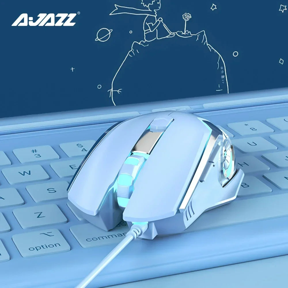 AJAZZ AJ120 Gaming Mouse Wired USB 6 Buttons 8000DPI Optical Mute E-sports Game Mouse Laptop computer office PC Accessories gift