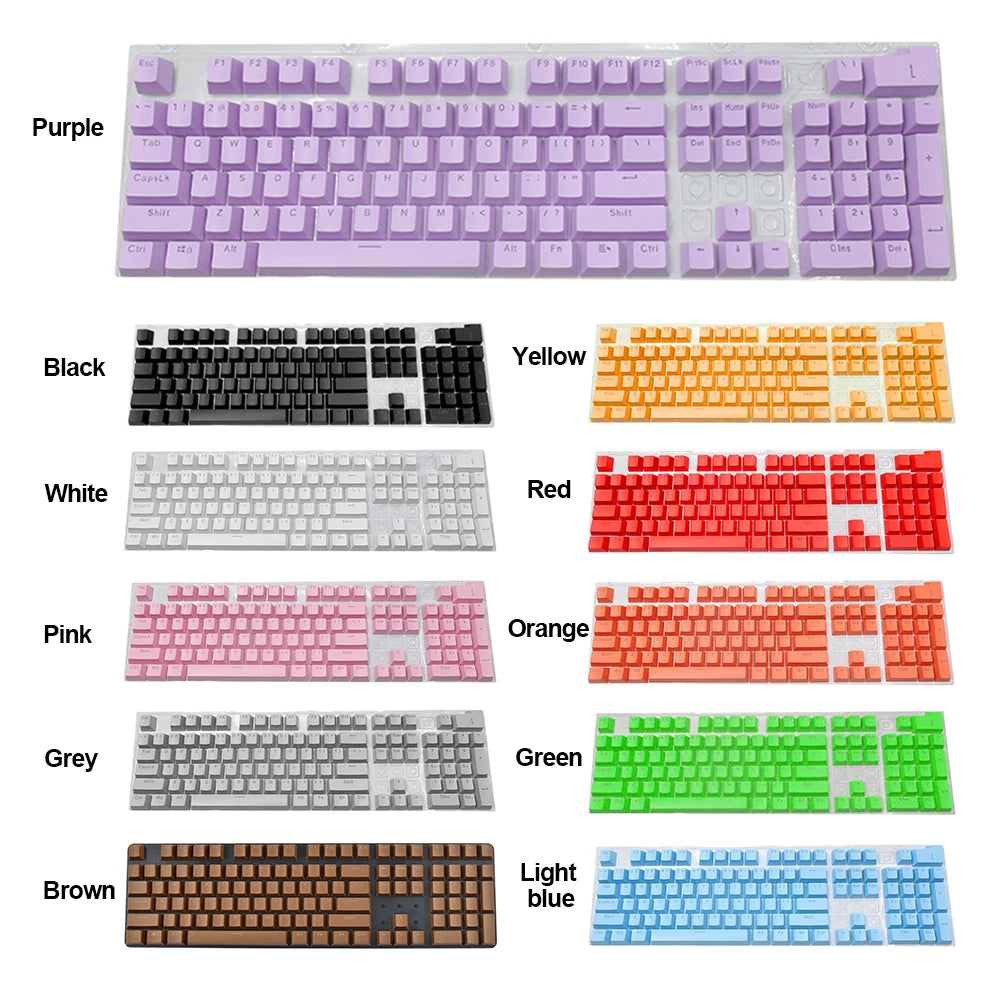 104pcs ABS Universal Mechanical Keyboard Keycaps Ergonomic Blank Keycaps For Cherry MX Keyboard Replacement Backlit Key Cap