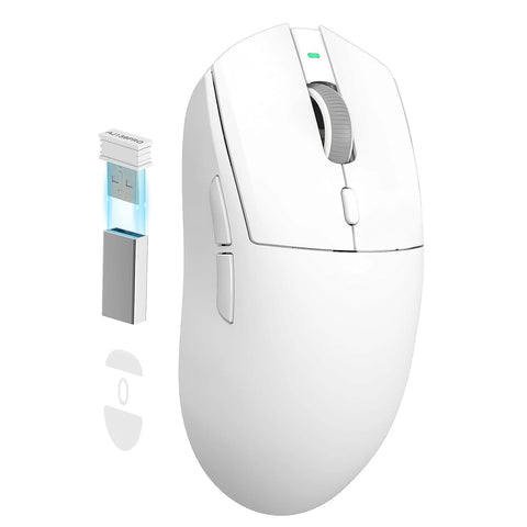 A.JAZZ AJ139 G Pro Wireless Gaming Mouse Ultra-lightweight 59g with Dual Mode-Wired/2.4Ghz Receiver up to 26K DPI,Ergonomic