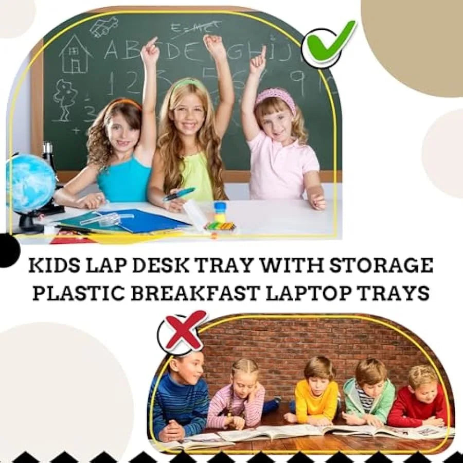 4 Pcs Foldable Lap Table Folding Laptop Bed Desk 4 Color Portable Study Table Laptop Stand for Bed Lightweight Laptop Tray Mini