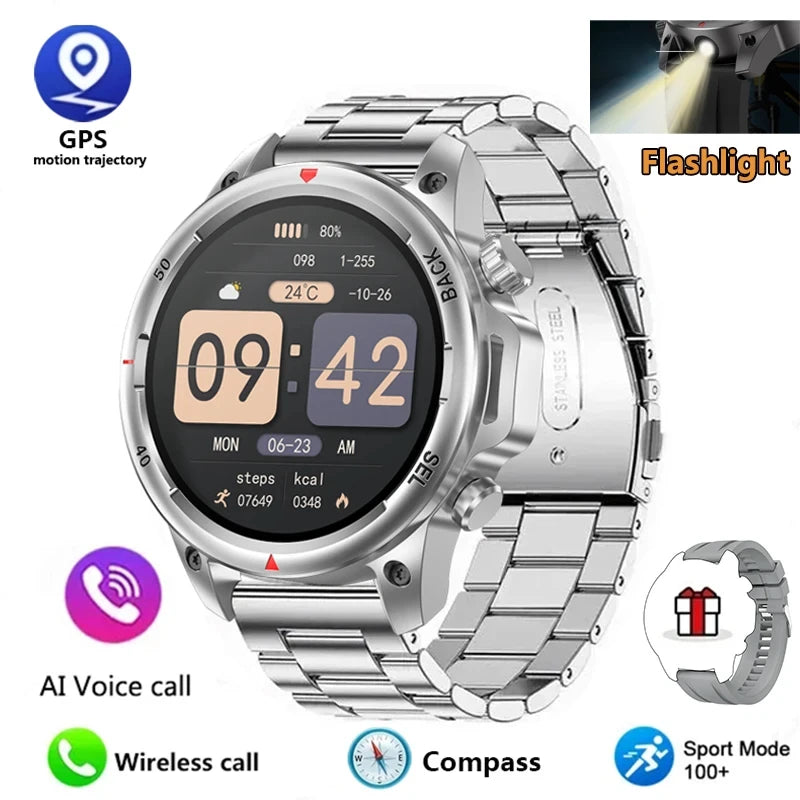 New DK68NFC Smart Watch Voice Assistant Bluetooth Call Heart Rate Monitoring GPS Sports Fitness Wireless Charging Smart Watches