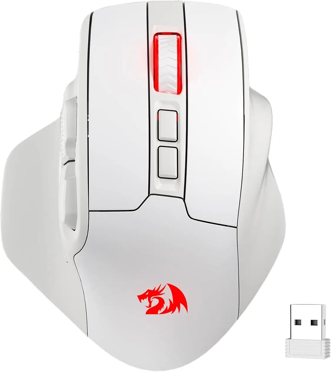 Redragon M806 Wireless Gaming Mouse, 7 Programmable Buttons Wired RGB Gamer Mouse w/ 3-Mode Connection, BT & 2.4G Wireless