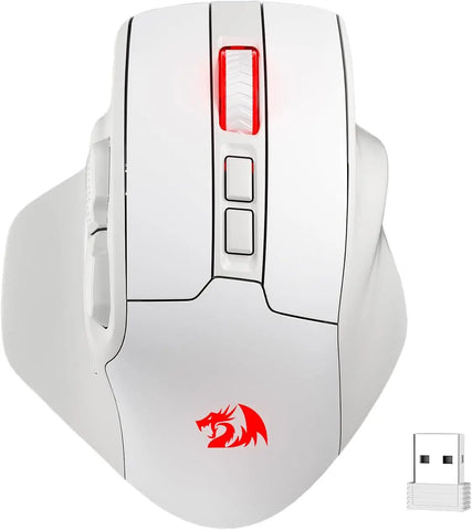 Redragon M806 Wireless Gaming Mouse, 7 Programmable Buttons Wired RGB Gamer Mouse w/ 3-Mode Connection, BT & 2.4G Wireless