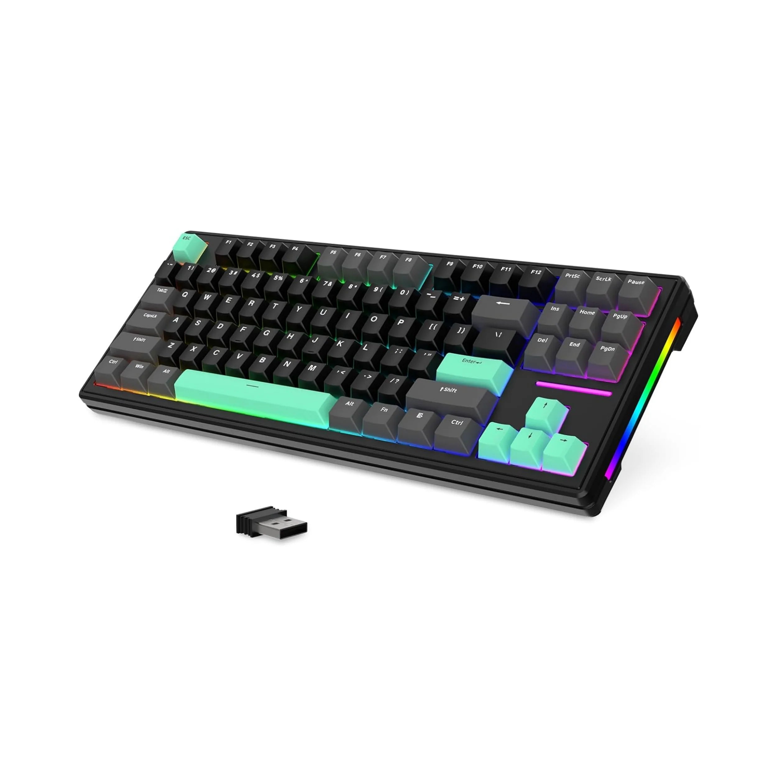 MAMBASNAKE x ATTACK SHARK M87 75% Wireless Gaming Keyboard, BT5/2.4G/Wired, 27 RGB Chroma Backlit