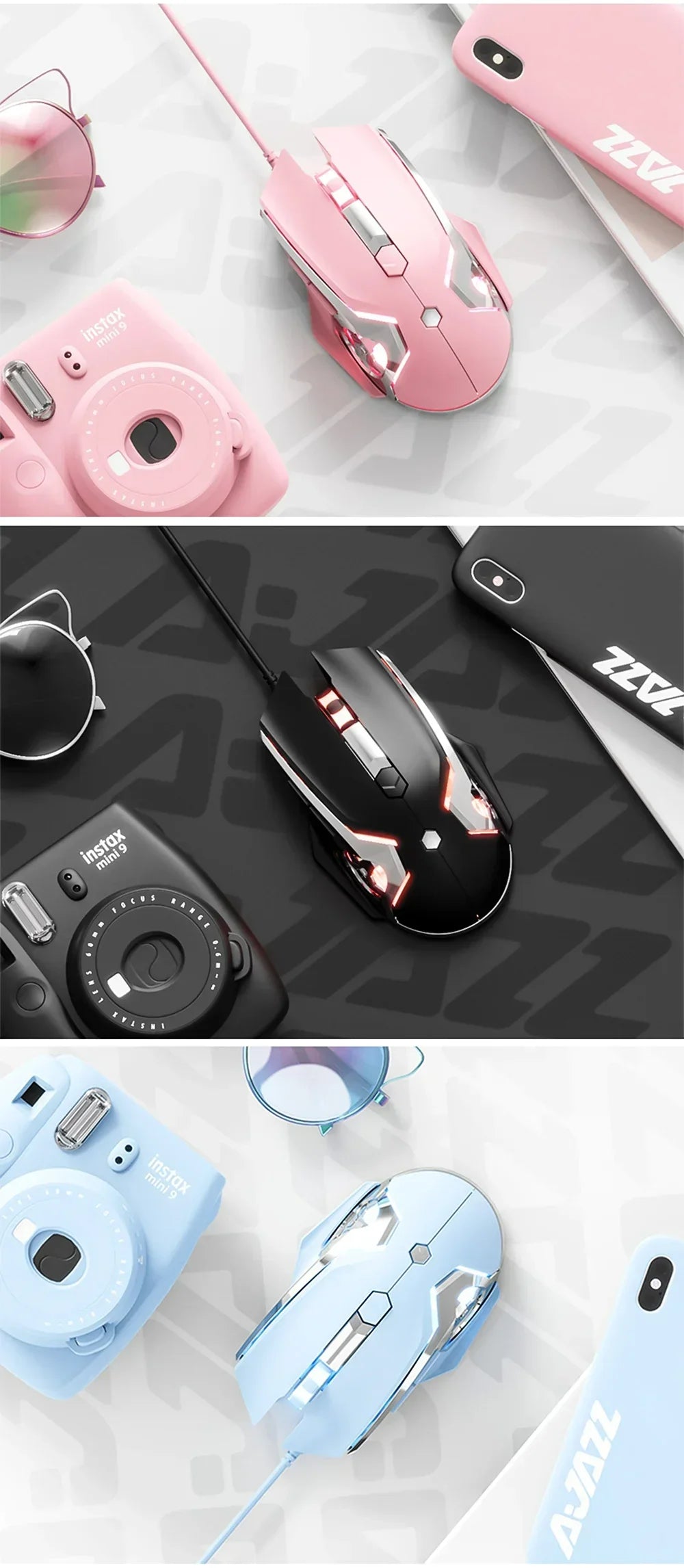 AJAZZ AJ120 Gaming Mouse Wired USB 6 Buttons 8000DPI Optical Mute E-sports Game Mouse Laptop computer office PC Accessories gift