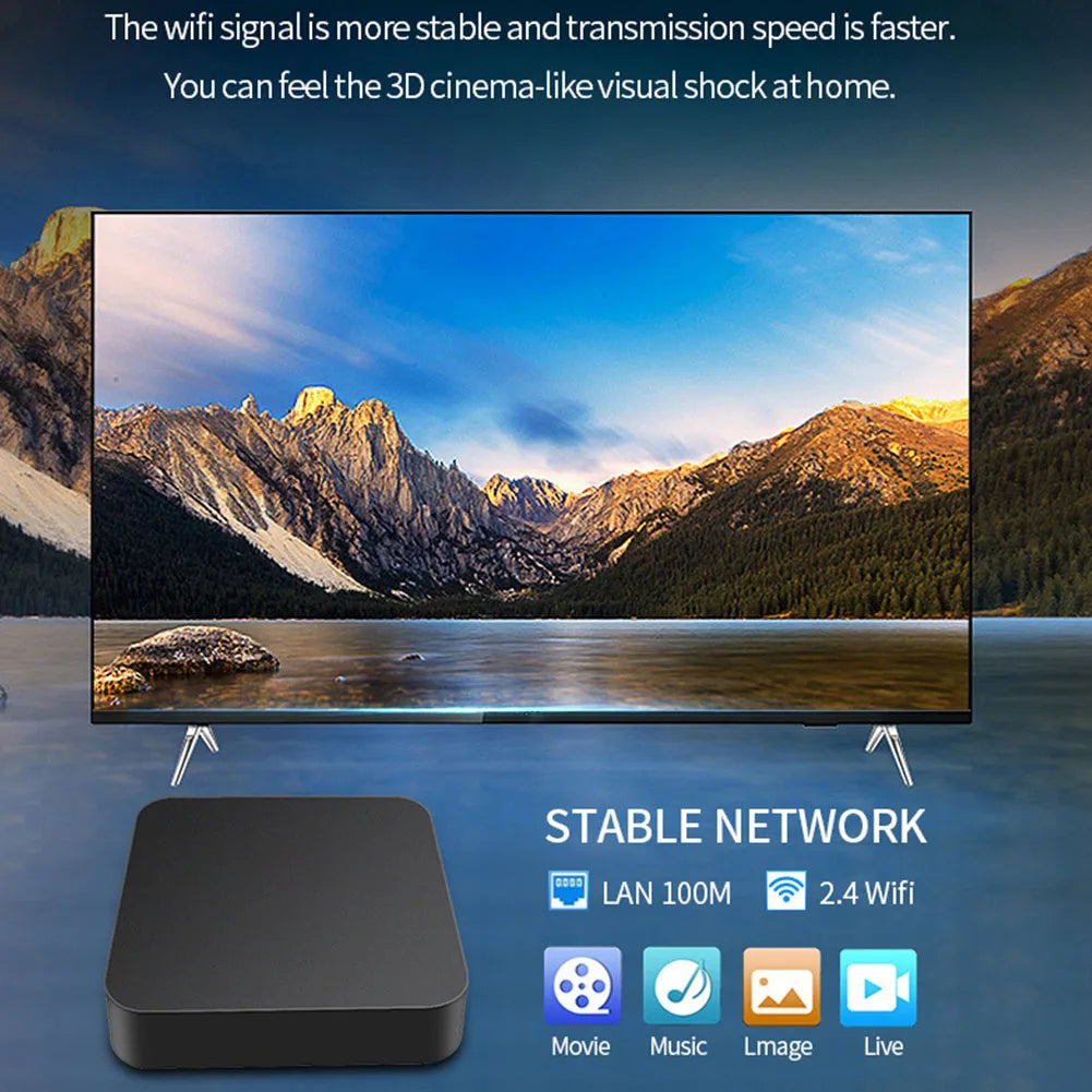 Smart TV Box MXQ-PRO 4K HD TV Box Android 12.0 2.4G 5G Dual-WIFI 3D Video Media Player 2GB RAM 16GB ROM Home Theater Set-top Box