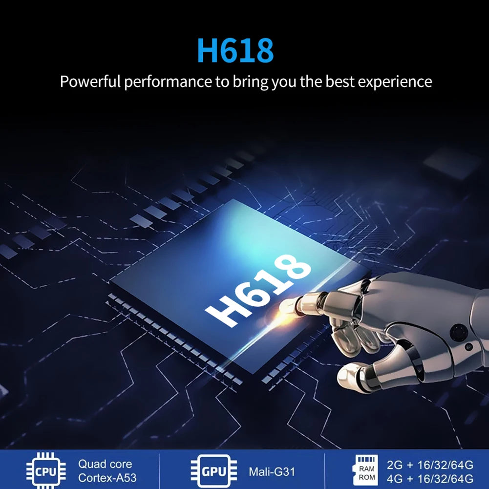 TV98 Smart TV Stick Android 14 H618 2.4G 5G Dual WiFi BT5.0 Video Set Top TV Box H618 Quad Core Media Player Voice Remote TV Box