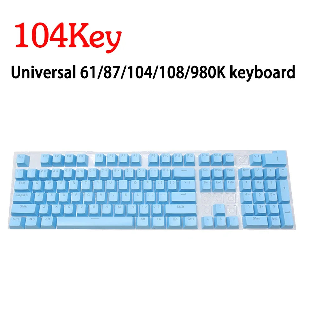 104pcs ABS Universal Mechanical Keyboard Keycaps Ergonomic Blank Keycaps For Cherry MX Keyboard Replacement Backlit Key Cap
