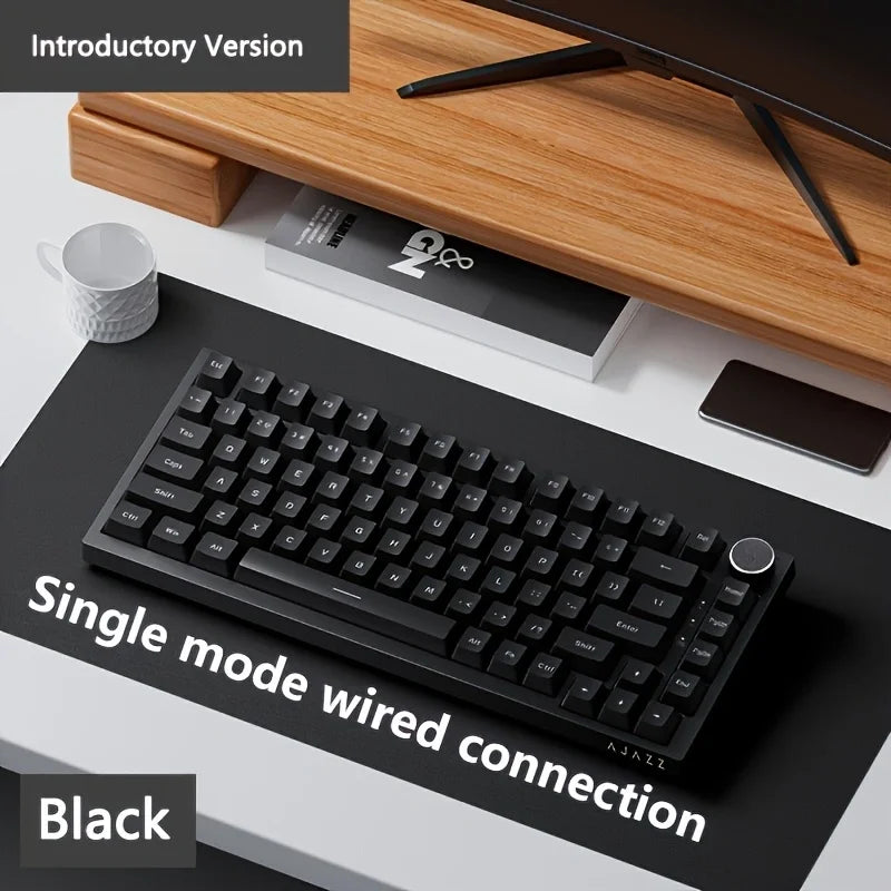 Ajazz Ak820 RGB Tri-Mode Gaming Mechanical Keyboard 82 Key Bluetooth 2.4GHz Wireless Gamer Keyboard Custom Gasket for Pc Laptop