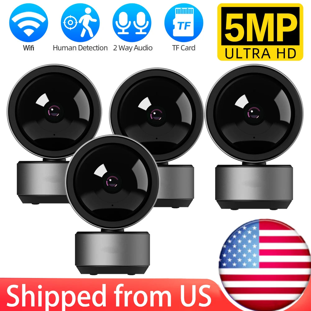 Tuya Wifi PTZ Cameras Smart Life Home Security Protection Video Surveillance Outdoor 5MP Two-Way Audio Baby Monitor Night Vision