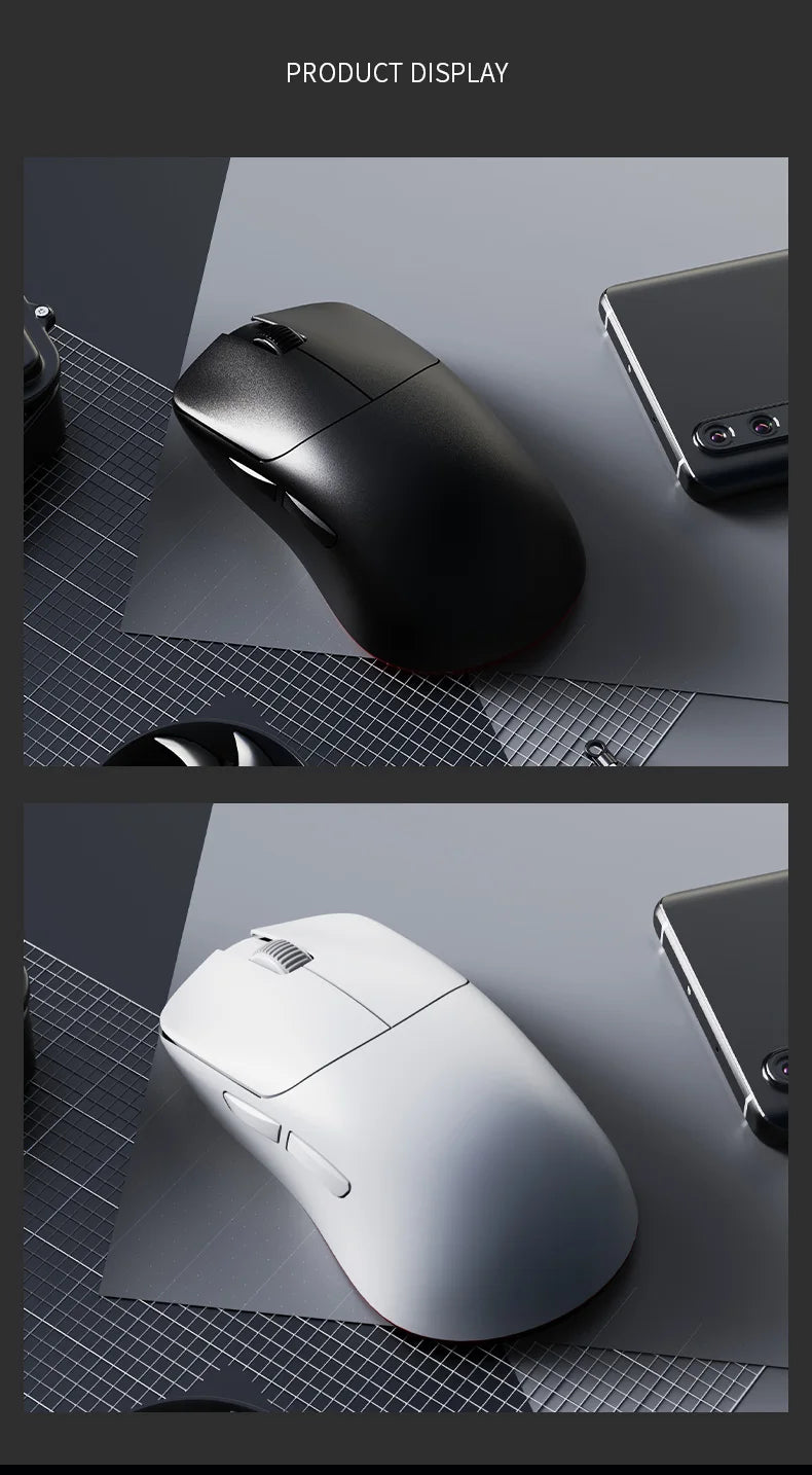 Ajazz AJ099 Wireless 2.4GHz + Wired Gaming Mouse PAW3311 for Gaming Laptop PC Optical Mice 12000DPI Max